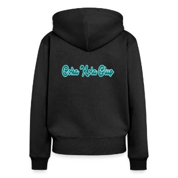 Coka Glup3 Tail - Women's Premium Organic Zip Hoodie - black - Back - Julia (174cm)