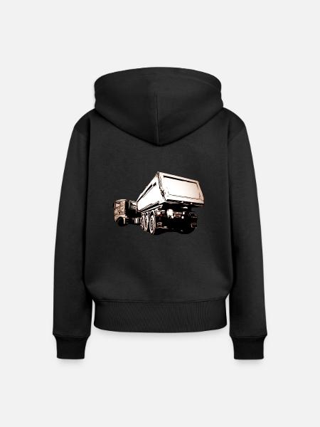 Lastwagen - Frauen Premium Bio Zip Hoodie - Schwarz