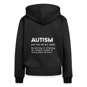 Bewusstsein für Autismus-Störung Autismus - Frauen Premium Bio Zip Hoodie - Schwarz - Hinten - Julia (174cm)