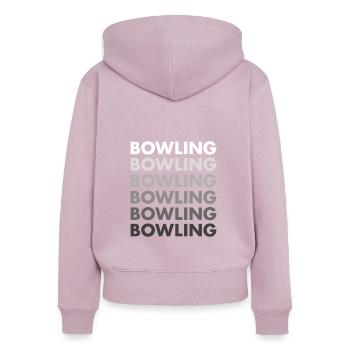 Sport Bowling - Women's Premium Organic Zip Hoodie - dusky pink - Back - Julia (174cm)