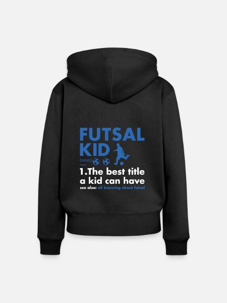 Sport Kid Definition Futsal - Frauen Premium Bio Zip Hoodie - Schwarz