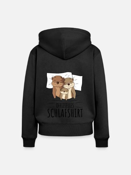 Offizielles Schlafshirt Otter - Frauen Premium Bio Zip Hoodie - Schwarz