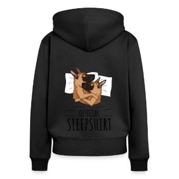 Malinois - Women's Premium Organic Zip Hoodie - black - Back - Julia (174cm)