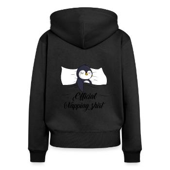 Pingouin - Sweat à capuche zippé Premium bio Femme - noir - Dos - Julia (174cm)