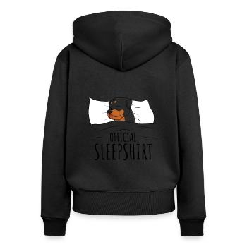 Rottweiler - Sweat à capuche zippé Premium bio Femme - noir - Dos - Julia (174cm)