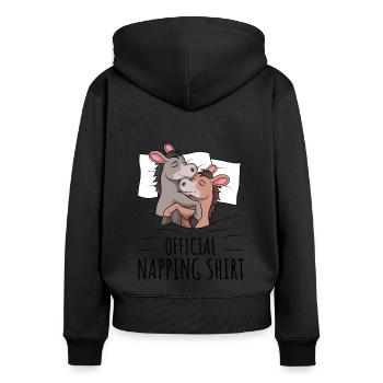 Donkey - Women's Premium Organic Zip Hoodie - black - Back - Julia (174cm)