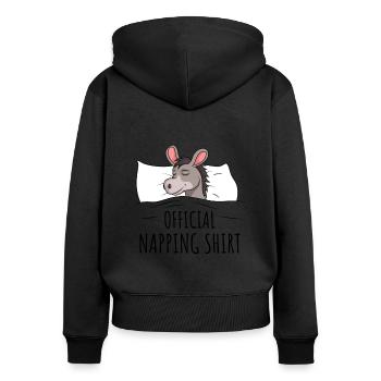 Donkey - Women's Premium Organic Zip Hoodie - black - Back - Julia (174cm)