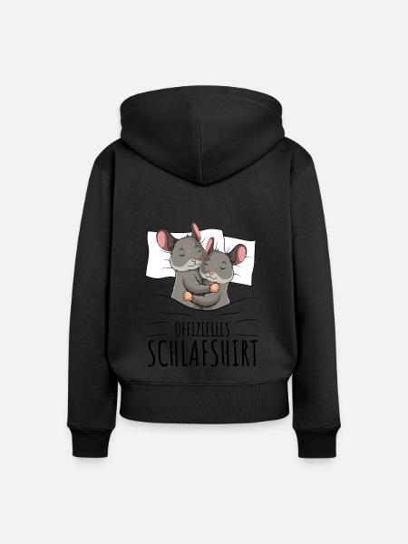 Chinchilla - Frauen Premium Bio Zip Hoodie - Schwarz