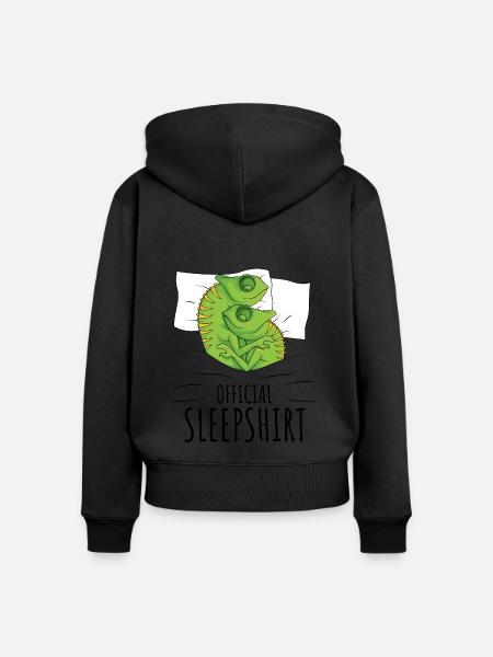 Chameleon - Frauen Premium Bio Zip Hoodie - Schwarz