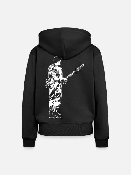 Angler - Frauen Premium Bio Zip Hoodie - Schwarz