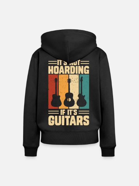 Gitarrist Gitarren - Frauen Premium Bio Zip Hoodie - Schwarz