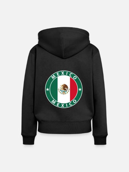 Mexiko - Frauen Premium Bio Zip Hoodie - Schwarz