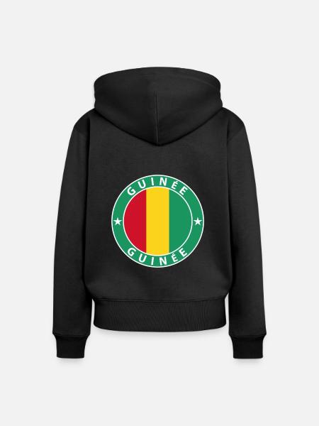 Guinée - Frauen Premium Bio Zip Hoodie - Schwarz