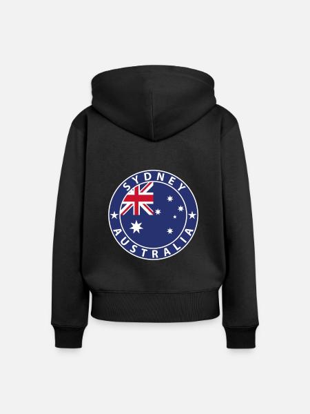 Sydney - Frauen Premium Bio Zip Hoodie - Schwarz