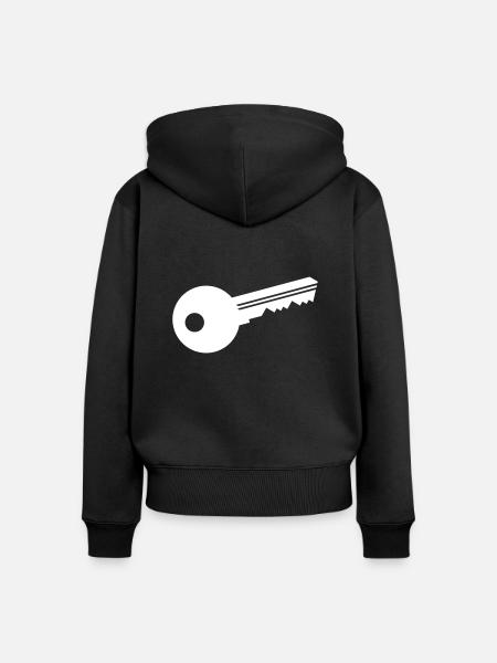 Schlüssel - Frauen Premium Bio Zip Hoodie - Schwarz
