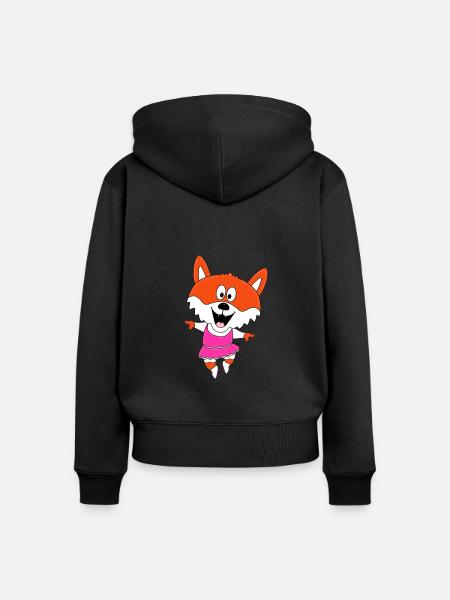 FUCHS - TIER - TANZEN - TÄNZERIN - BALLETT - Frauen Premium Bio Zip Hoodie - Schwarz