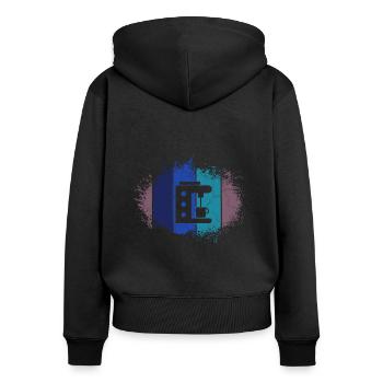 Café Lover Cadeau Fancy Machine à café Café - Sweat à capuche zippé Premium bio Femme - noir - Dos - Julia (174cm)