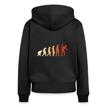 Sport Evolution Racquetball - Sweat à capuche zippé Premium bio Femme - noir - Dos - Julia (174cm)