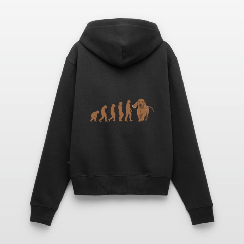 Teckel d’évolution Sweat à capuche zippé Premium bio Femme
