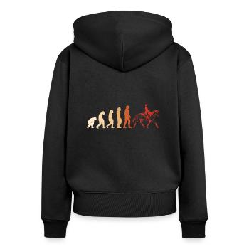 Cavalier Evolution Dressage - Sweat à capuche zippé Premium bio Femme - noir - Dos - Julia (174cm)