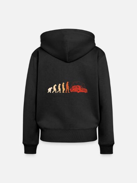 Sport Evolution Drifting - Frauen Premium Bio Zip Hoodie - Schwarz