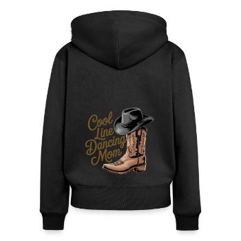 Danse en ligne cool maman femmes et danse en ligne - Sweat à capuche zippé Premium bio Femme - noir - Dos - Julia (174cm)