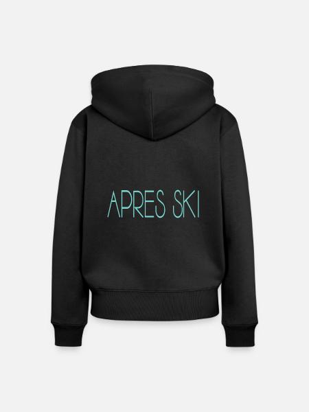 Apres Ski - Frauen Premium Bio Zip Hoodie - Schwarz