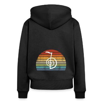Geschenke für Reiki Meister Reiki Therapeuten Yoga - Frauen Premium Bio Zip Hoodie - Schwarz - Hinten - Julia (174cm)