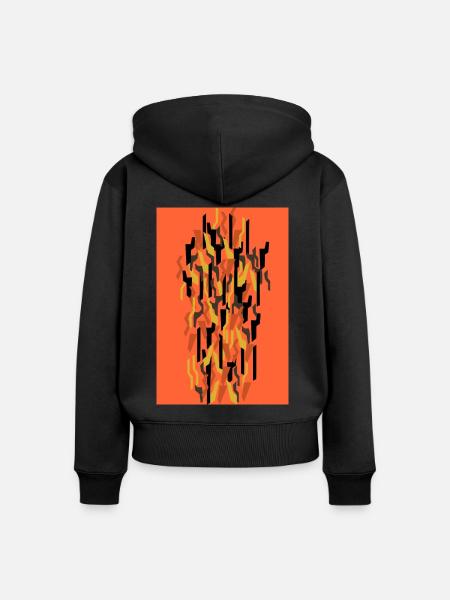 Camouflage Kunst - Frauen Premium Bio Zip Hoodie - Schwarz