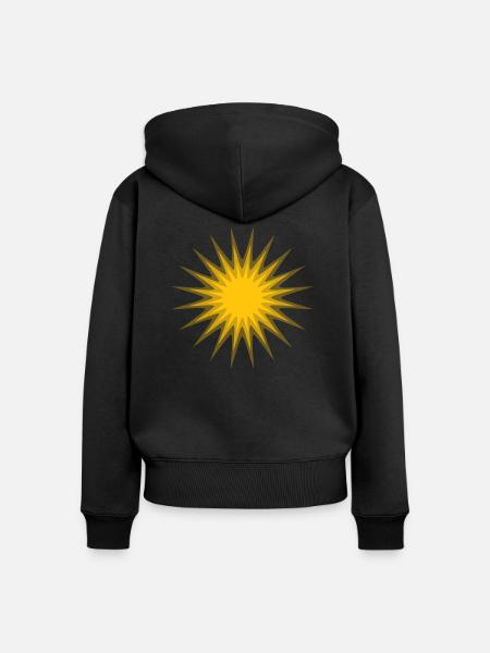 sol - Frauen Premium Bio Zip Hoodie - Schwarz