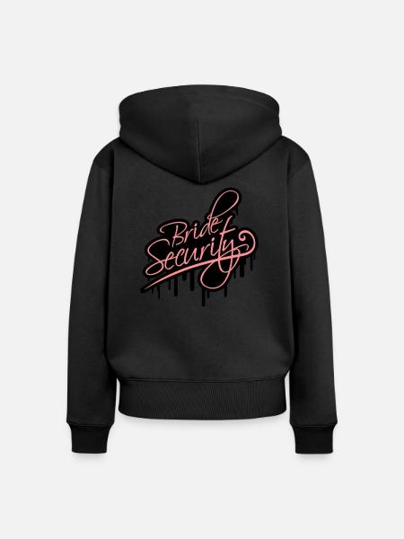 Bride Security - Frauen Premium Bio Zip Hoodie - Schwarz