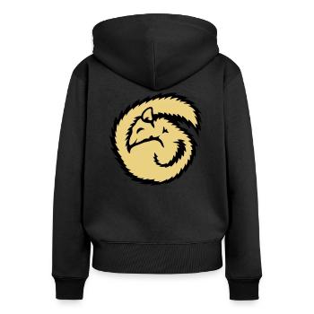 loir animal dormir dort hibernation - Sweat à capuche zippé Premium bio Femme - noir - Dos - Julia (174cm)