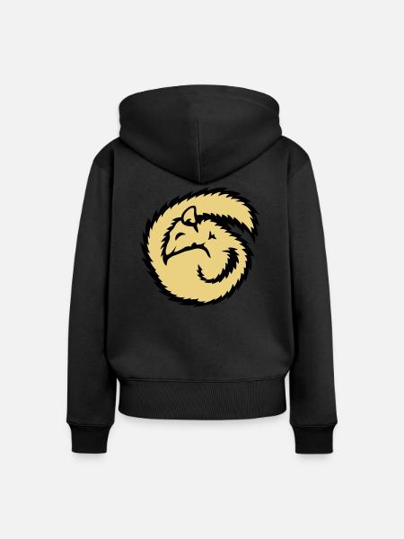 Lieertier schlafen schlafe winterschlaf - Frauen Premium Bio Zip Hoodie - Schwarz