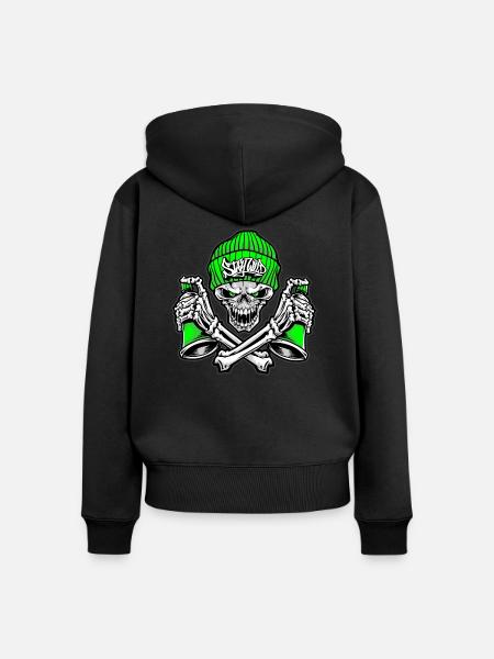 Stay Wild - Frauen Premium Bio Zip Hoodie - Schwarz