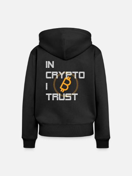 Bitcoin Trading Crypto Aktien - Frauen Premium Bio Zip Hoodie - Schwarz