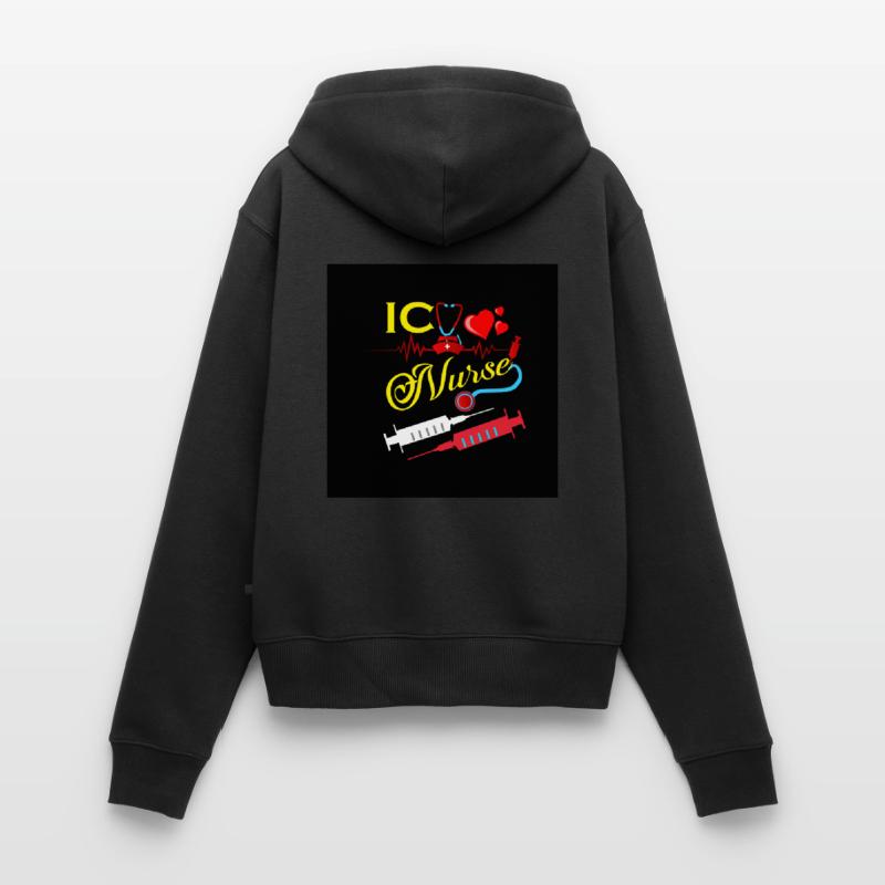 Conception de l’injection infirmière Sweat à capuche zippé Premium bio Femme