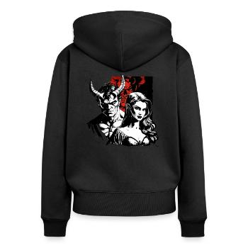 The Devil and the Witch - Women's Premium Organic Zip Hoodie - black - Back - Julia (174cm)