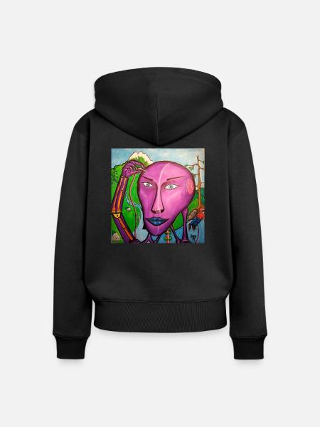 20170204 220752 - Frauen Premium Bio Zip Hoodie - Schwarz