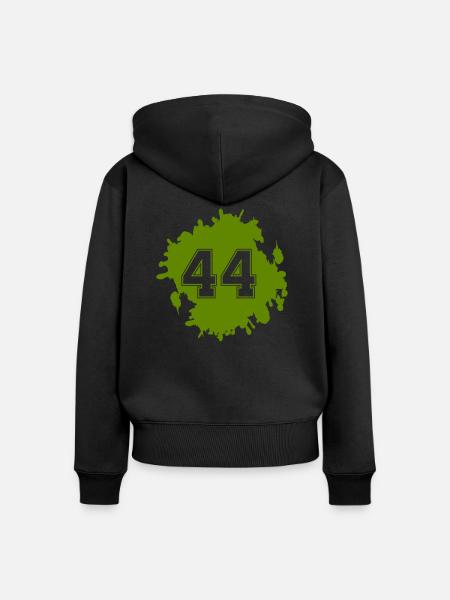 klecks 44 - Frauen Premium Bio Zip Hoodie - Schwarz