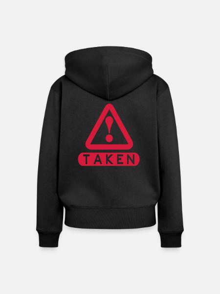 Taken - Frauen Premium Bio Zip Hoodie - Schwarz