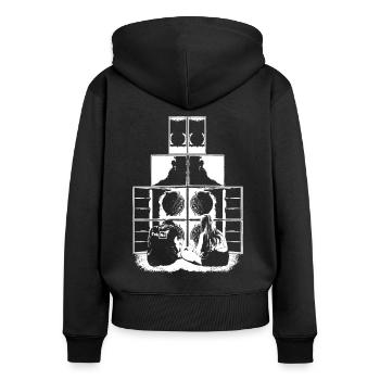 Tekno sound system 23 - Women's Premium Organic Zip Hoodie - black - Back - Julia (174cm)