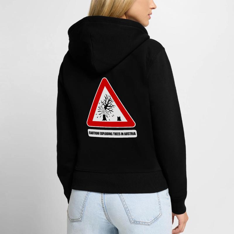 explodierende bäume,  exploding trees Austria Frauen Premium Bio Zip Hoodie