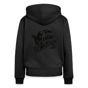 Time to drink Mojito - Women's Premium Organic Zip Hoodie - black - Back - Julia (174cm)