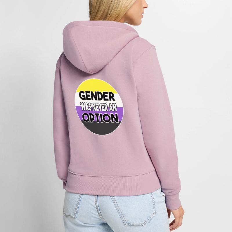 Non-binary nonbinary gender nonbinary saying Women's Premium Organic Zip Hoodie