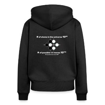 GO (Igo, Baduk, Weiqi) Brettspiel mögliche Züge - Frauen Premium Bio Zip Hoodie - Schwarz - Hinten - Julia (174cm)