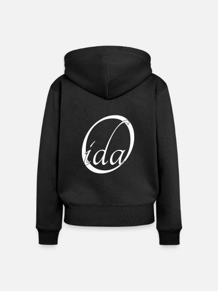 Oida Bayern - Frauen Premium Bio Zip Hoodie - Schwarz