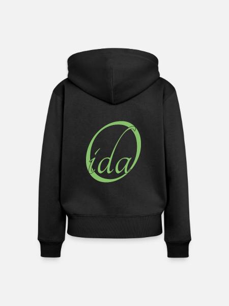 Oida - Frauen Premium Bio Zip Hoodie - Schwarz