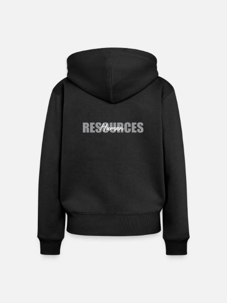Human Resources - Frauen Premium Bio Zip Hoodie - Schwarz