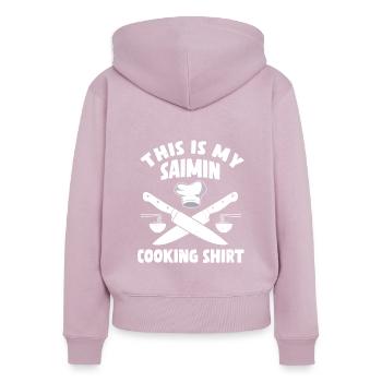 Genießen Sie Traditionelle Hawaiianische - Frauen Premium Bio Zip Hoodie - Altrosa - Hinten - Julia (174cm)