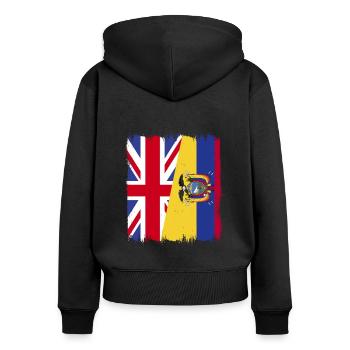 Ecuador Quito Guayaquil Ecuadorianische - Frauen Premium Bio Zip Hoodie - Schwarz - Hinten - Julia (174cm)